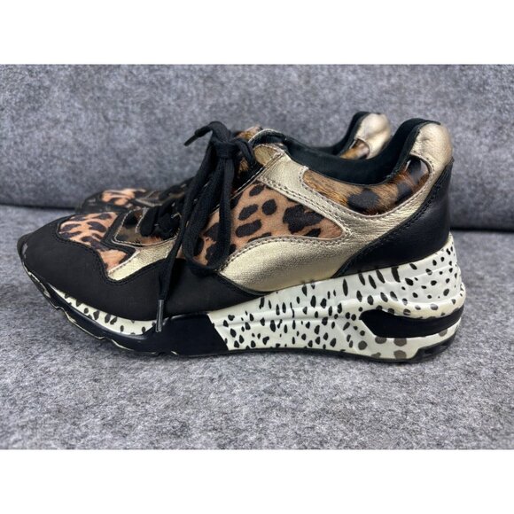 Steve Madden Cliff Bena Wedge Sneakers Women's 6.5 Leopard Print Shoes - Picture 1 of 9